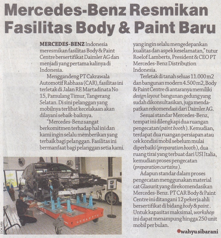 Mercedes Benz,Indonesia International Motor Show,Body &amp; Paint Centre