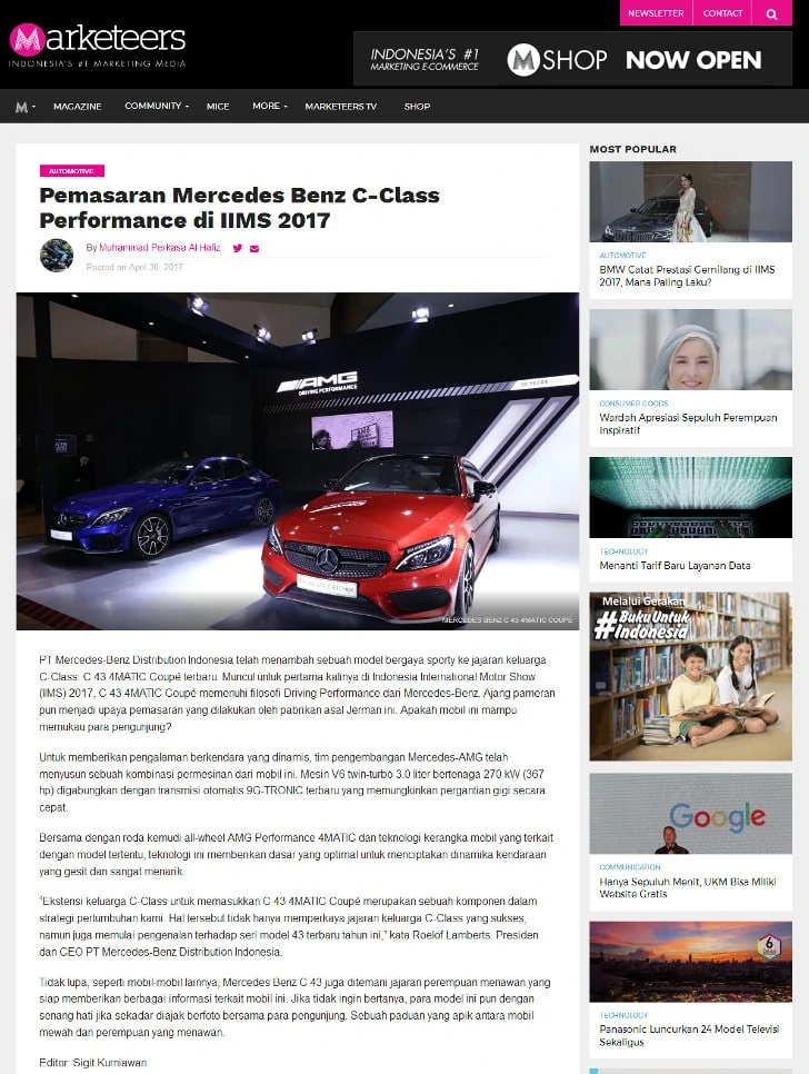 Mercedes Benz,Indonesia International Motor Show,Body &amp; Paint Centre